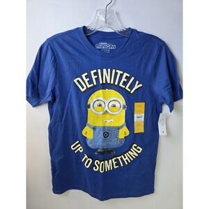 Minions Boys' Definitely Up to Something T-Shirt Size L (10/12) NWT